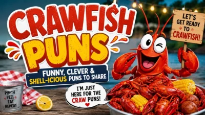Crawfish puns featuring funny, clever, and shell-icious crawfish jokes