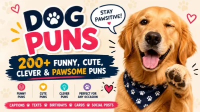 Dog puns with 200+ funny, cute, clever and pawsome jokes for dog lovers