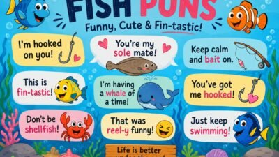 Fish puns featuring funny, cute, flirty, fishing, ocean, and one-liner fish jokes